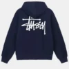 Basic Stussy Navy Blue Hoodie