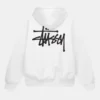 Basic Stussy White Hoodie