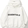 Essentials White Hoodie