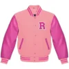 Women's Pink Varsity Jacket